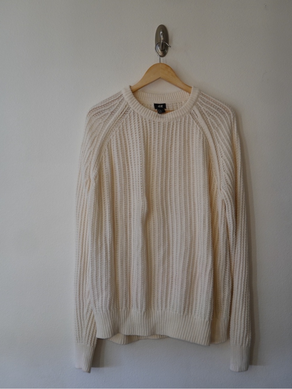 H&M Cream Knit Sweater 100% Cotton